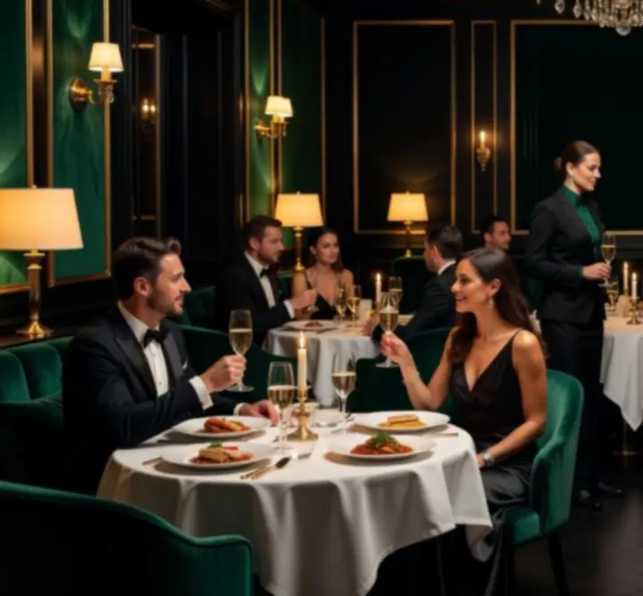 Elegáns esti rendezvény a Night Venue Place-ben hangulatos megvilágítással
